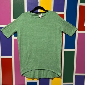 LulaRoe XXS Womens Simply Comfortable Short Sleeve Shirt Green
